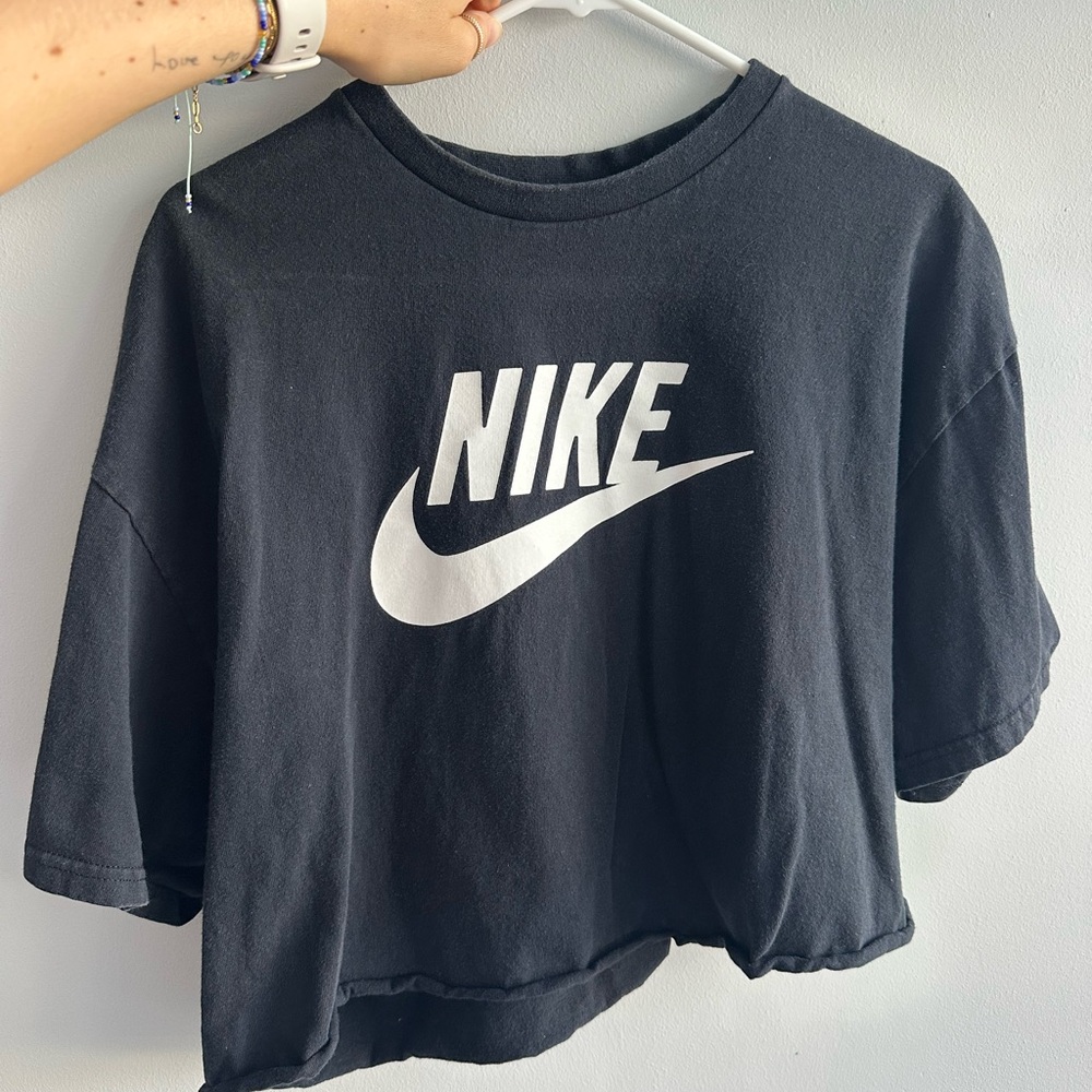 Nike Black T-Shirt with White Logo